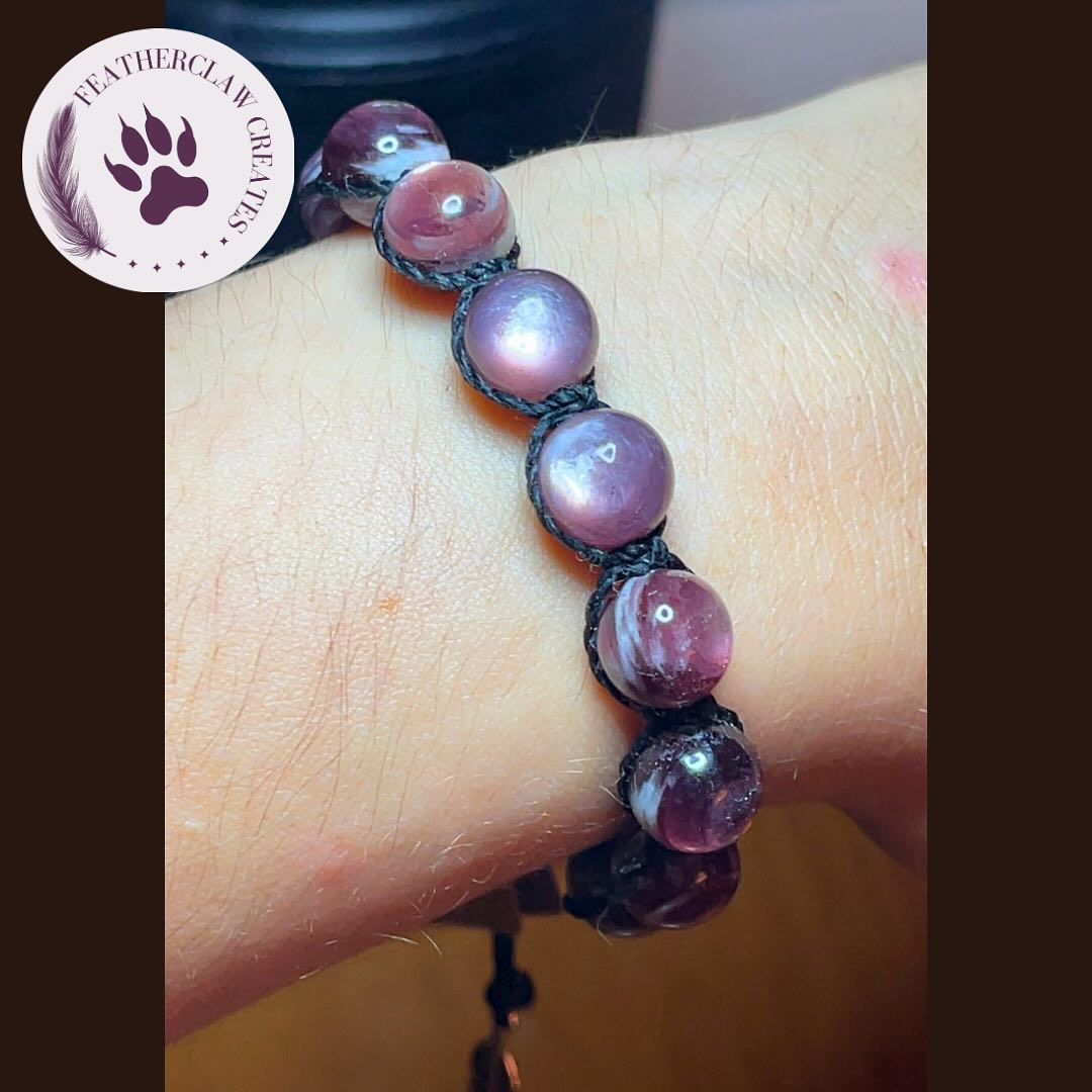 'Radiant Calm' Gemmy Lepidolite Adjustable Bracelet