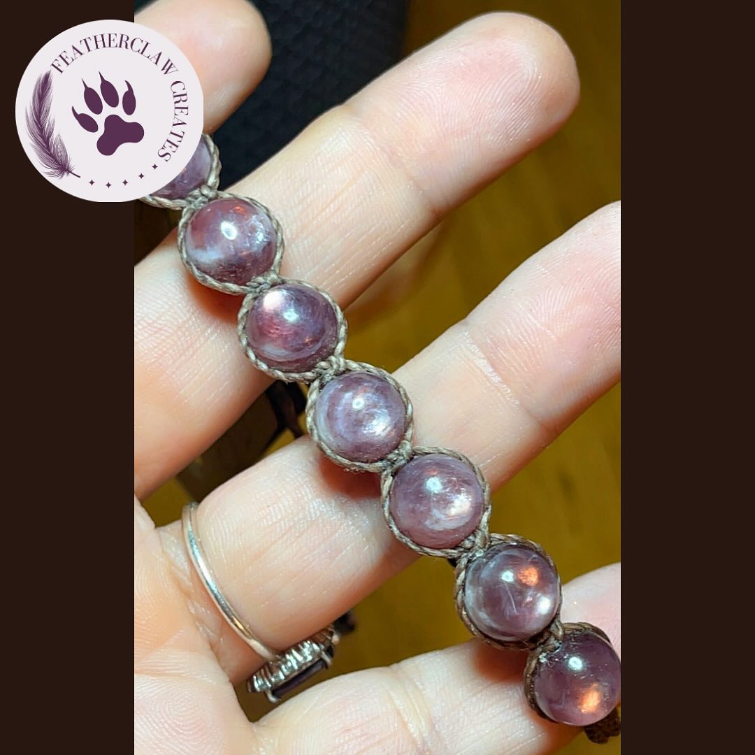 'Radiant Calm' Gemmy Lepidolite Adjustable Bracelet