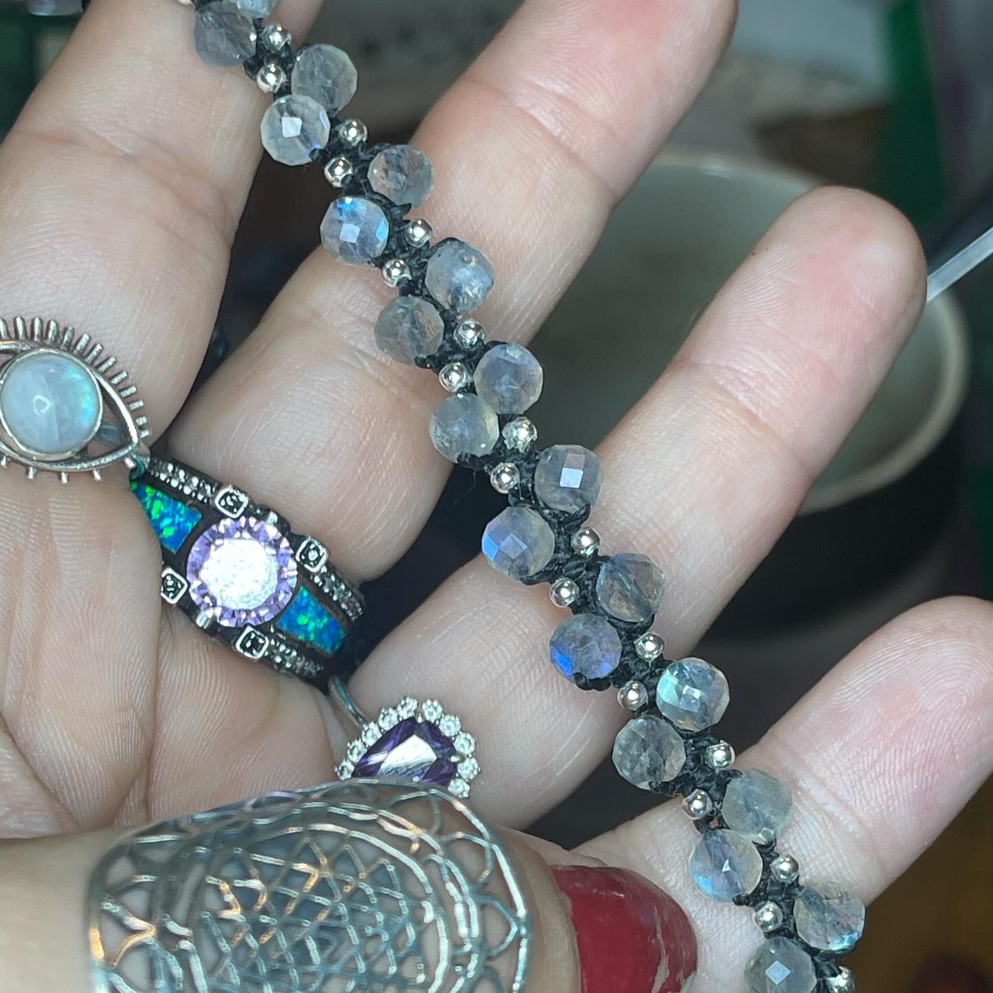 'Seer’s Stone' Labradorite Adjustable Bracelet
