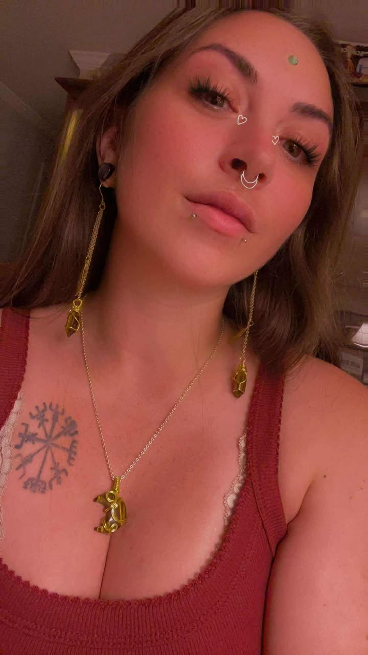 'Crescent Valor' Tiger's Eye Crescent Moon Necklace & Point Earring Set