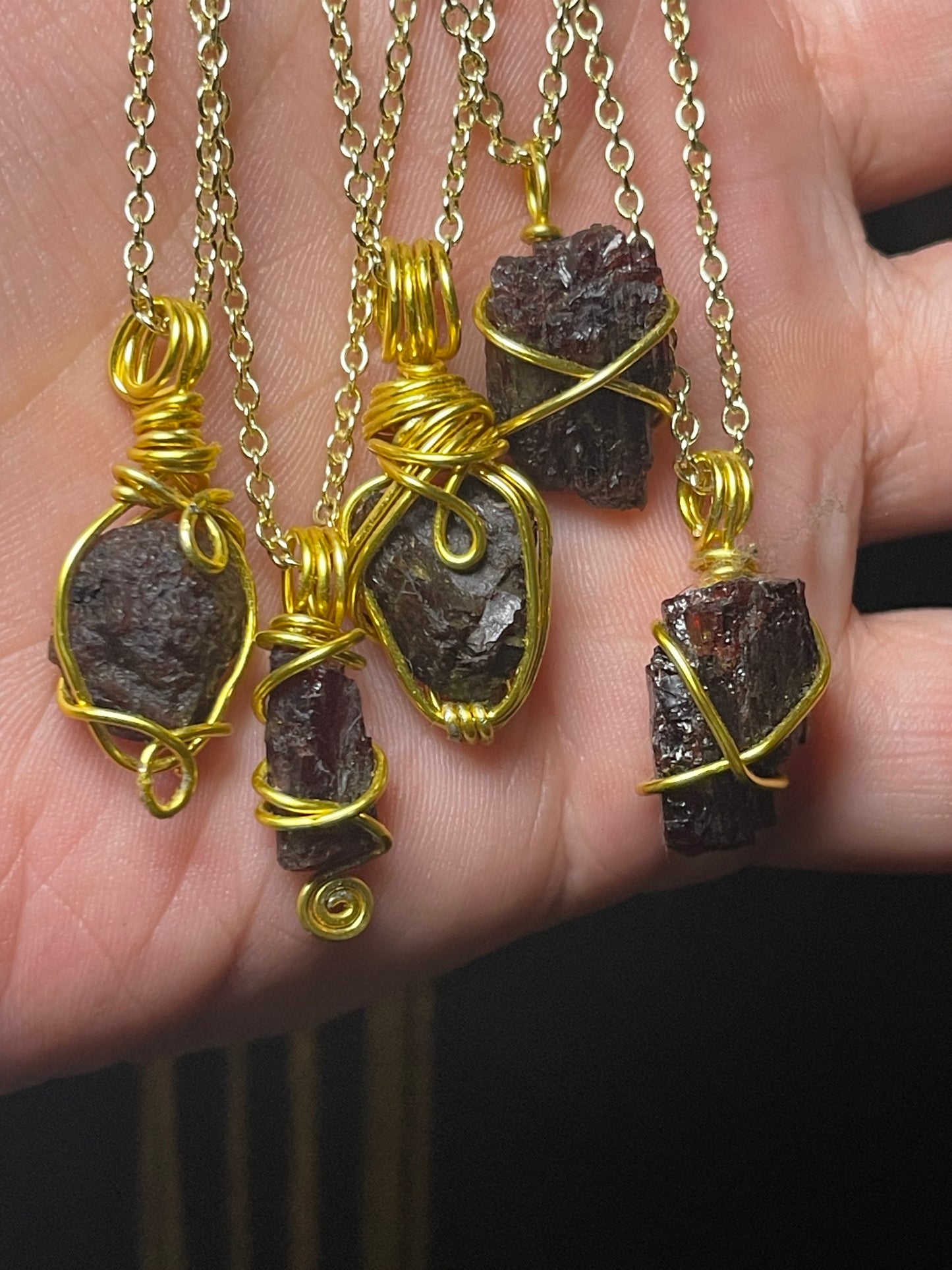 Self Mined Garnet Necklace
