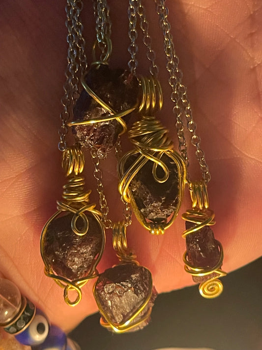 Self Mined Garnet Necklace